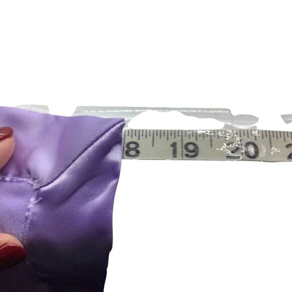 Teddy Bear Lavender Purple Lovey Baby Security Blanket Satin Trim 18"x18" - Picture 6 of 6